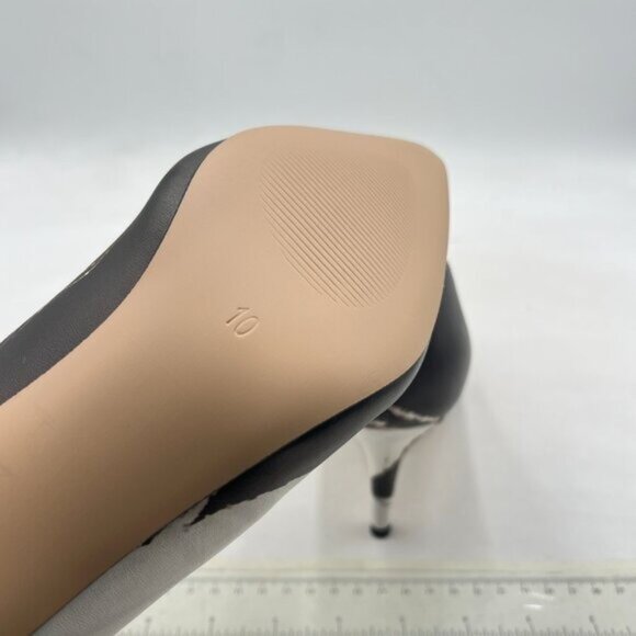 YDN Feather White Mid Heels Slip on Loafer Pumps Pointy Toe Slide Prom Shoes - Picture 6 of 8